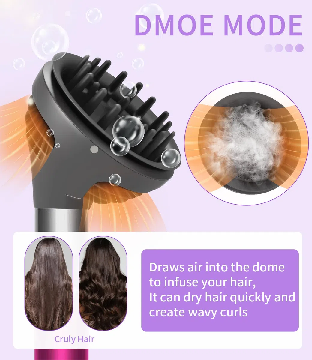 Accessori Diffusore Wave+Curl per Styler HS01 HS05 HS08 – Diffusore compatibile per Dyson Airwrap per Capelli Ricci e Volume – Accessori Styling Professionale per Asciugacapelli Ricci Naturali