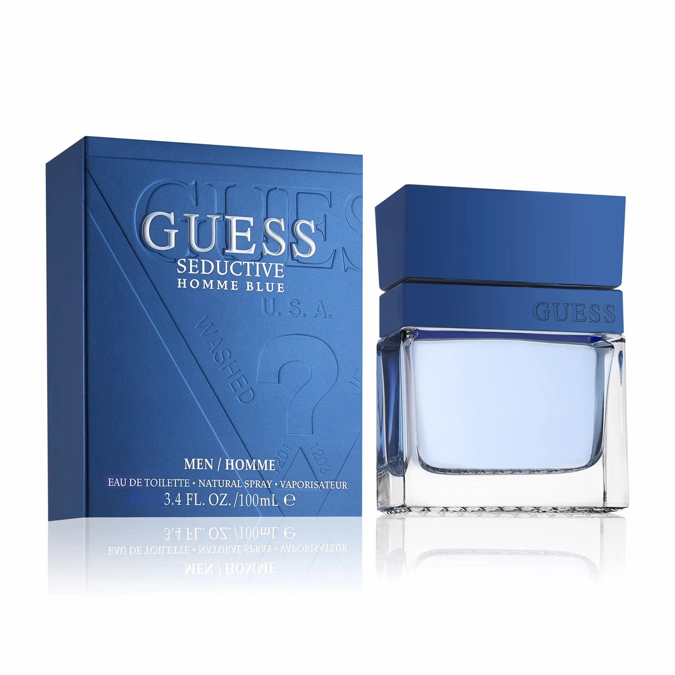 GUESS Seductive Blue, Eau de Toilette per Uomo, Profumo Orientale Legnoso, Fragranza Fresca e Speziata, Lunga Durata, 100 ml