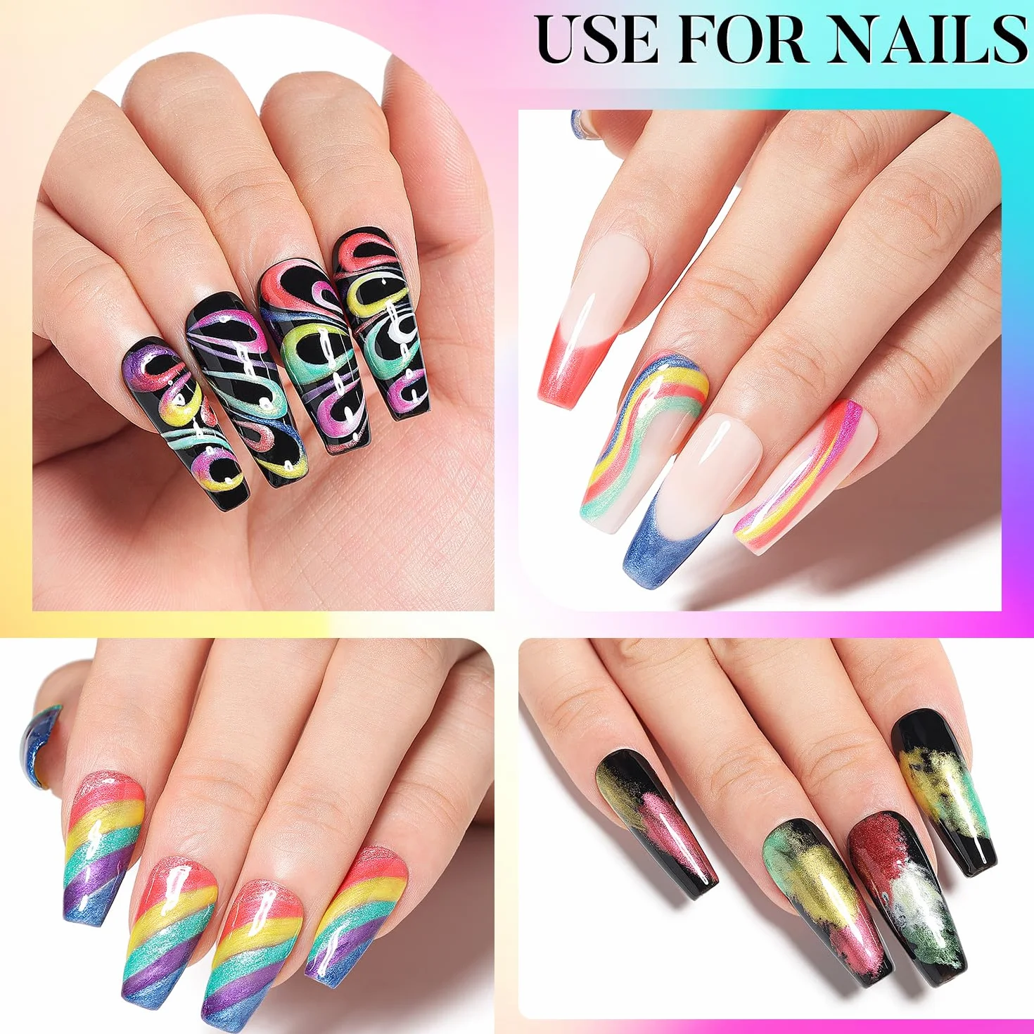 AIMEILI Polvere, 24 Colori Resina Epossidica Colore Madreperla Neon Pigmento Polvere per Versare Nail Art Gel Smalto Pittura