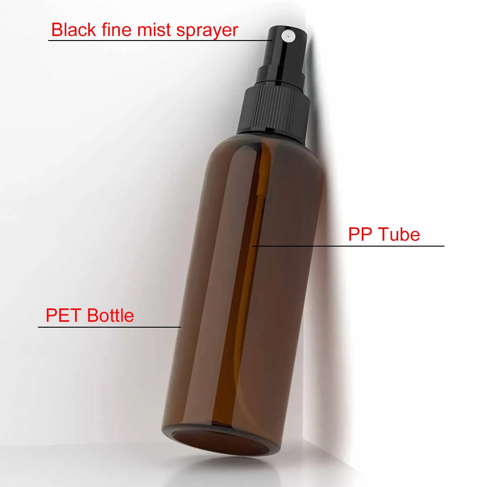 24 Pezzi Nero 100 ml Bottiglie Spray con Testa di Spruzzo Nera,Bottigliette Spray Vuote Set in Plastica, Flaconi Spray da Viaggio, Aereo Contenitori da Viaggio per Cosmetici