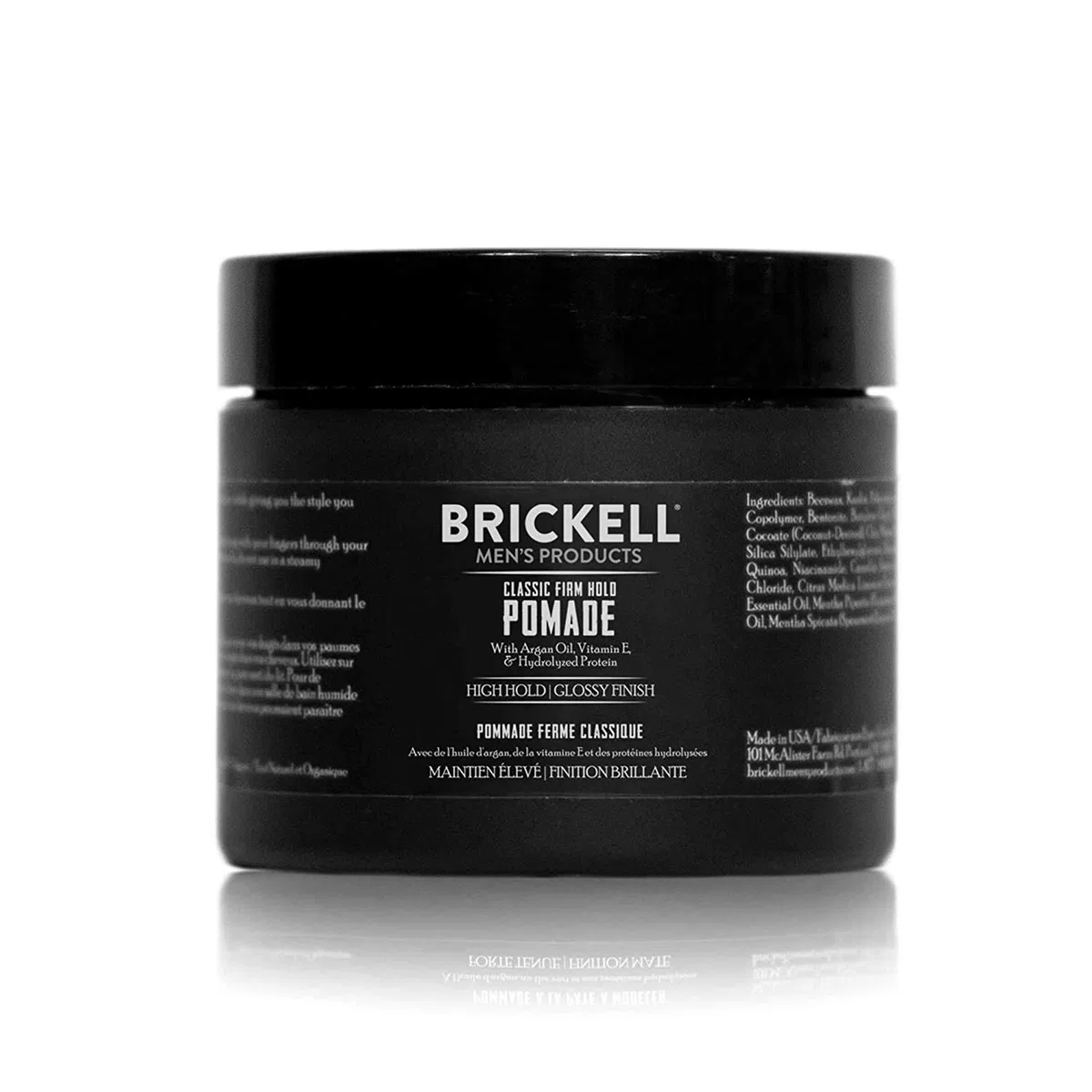 Brickell Men's Pomata ferma Uomo, Naturale e Biologica, con Tenuta Forte e Finitura lucida, 59 mL, Profumata