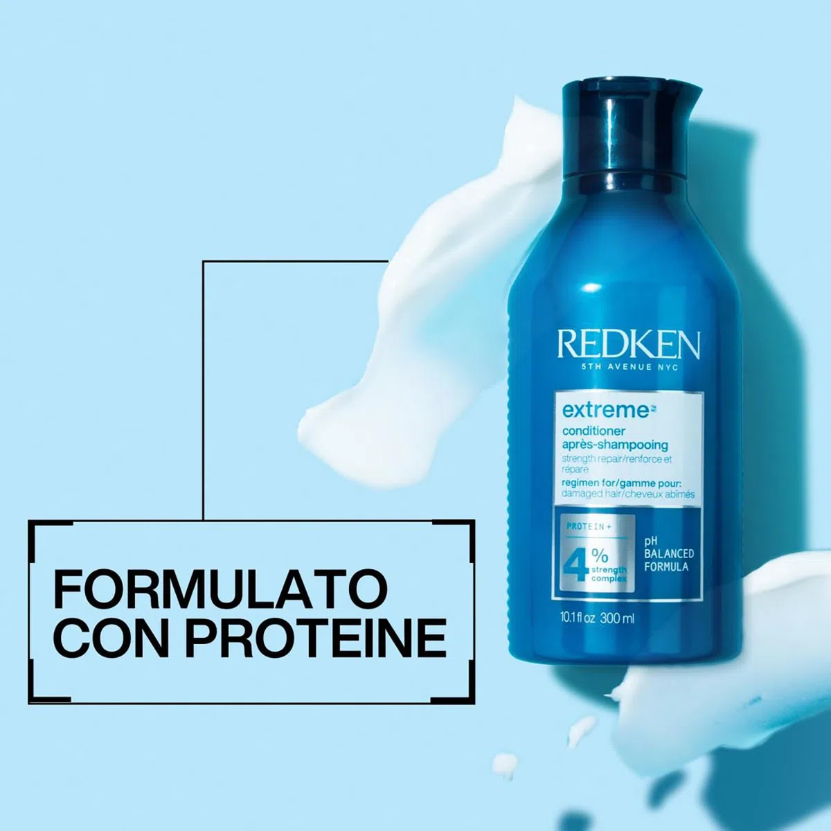 Redken |Balsamo professionale Extreme, Trattamento fortificante per capelli danneggiati, 300 ml