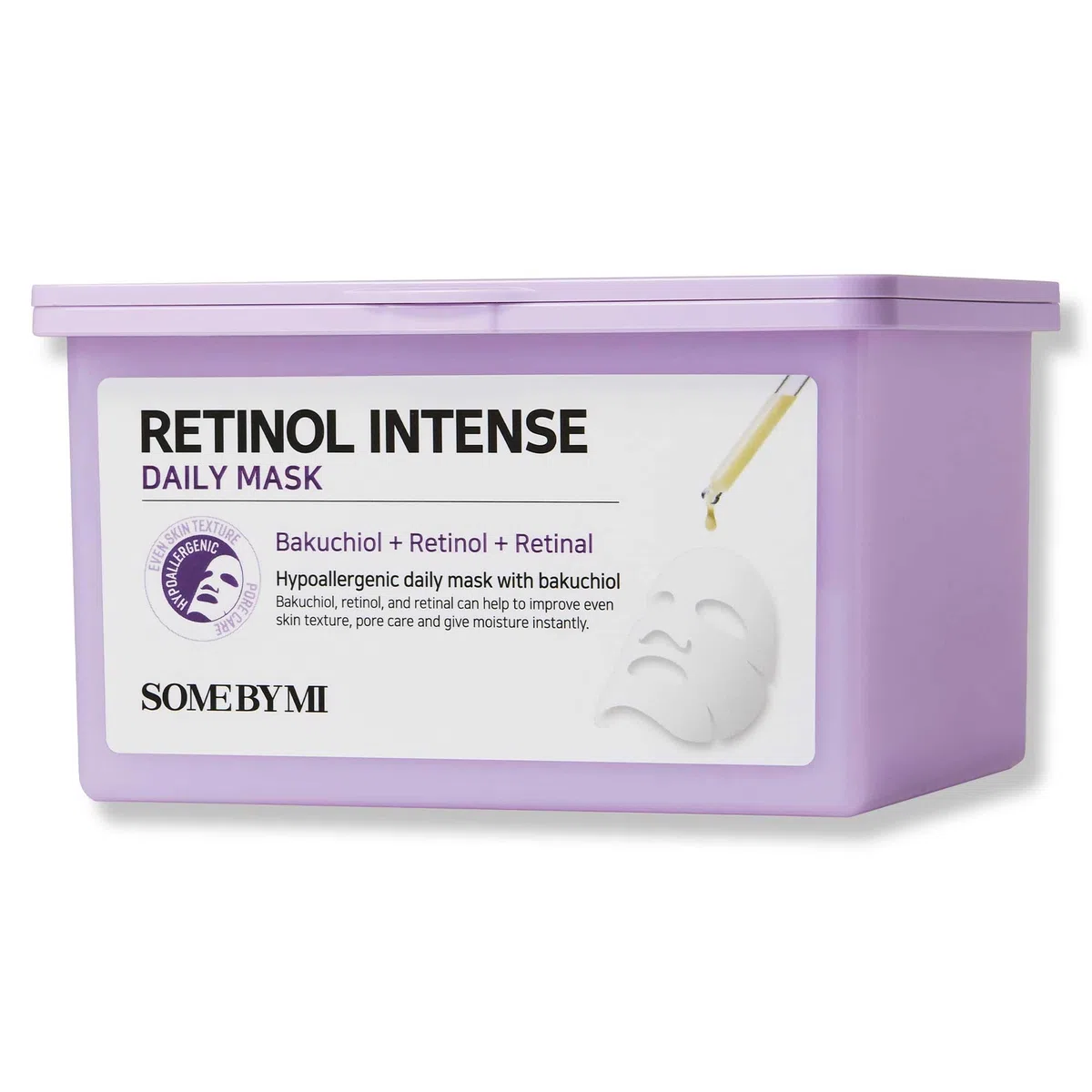 SOME BY MI Retinol Intense Daily Mask – 30 maschere, 11,8 oz – Maschera al retinolo per la routine glass skin – Migliora texture, elasticità e segni dell’invecchiamento – Skincare coreana