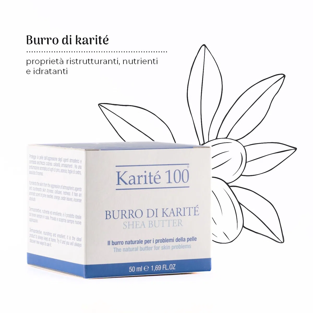 Karité Bioélite Burro di Karité 100 – Crema Idratante Naturale Viso e Corpo 150 ml – Puro e Biologico, Emolliente, Elasticizzante, Antiossidante e Protettivo – Made in Italy