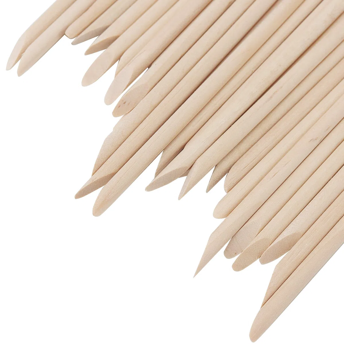 MUKCHAP 1200 bastoncini per unghie in legno arancione, bastoncini per manicure, bifacciali, spingi cuticole in legno, per manicure e pedicure