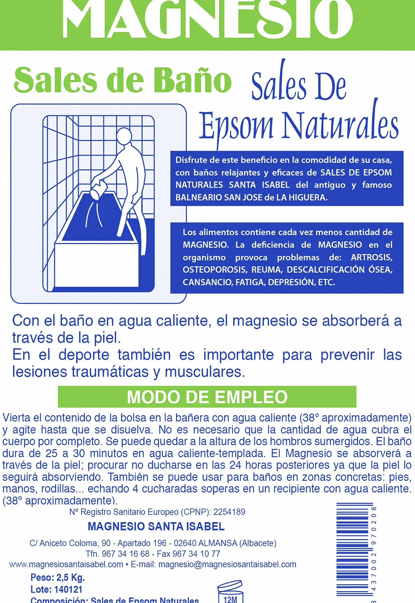 Sali Di Epsom Naturali Santa Elisabetta 2,5 Kg Sale Epsom per Bagno per Pie e Drenanti per Bendaggi Sali Puri e Naturali Ideali per Bagni Rilassanti Pediluvi per la Cura dei Piedi e Idromassaggio