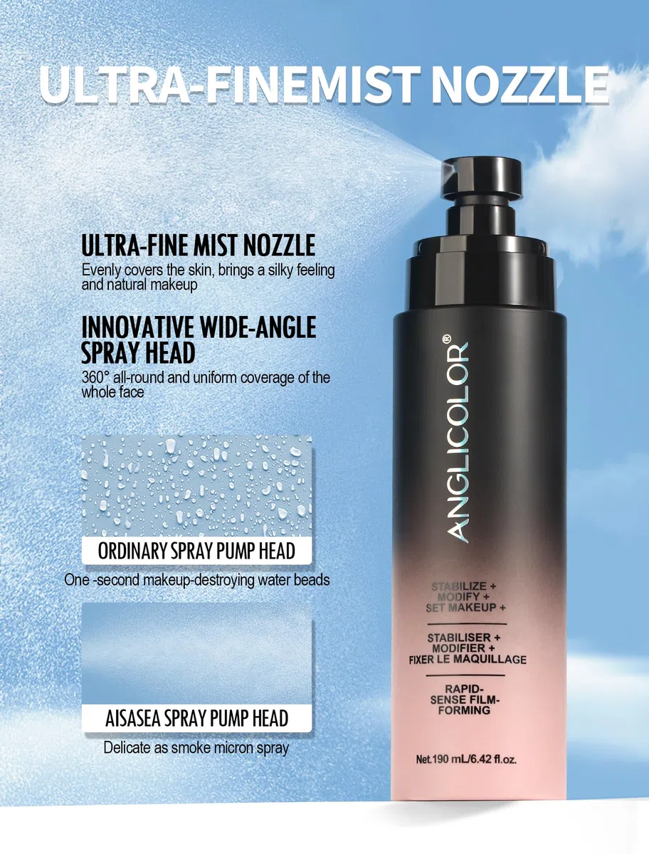 Anglicolor opaco spray fissante make up,setting spray,formazione di una pellicola ad asciugatura rapida in 15 secondi,nebbia ultra-fine,controllo dell'olio,trucco che dura fino a 16 ore (190ml)
