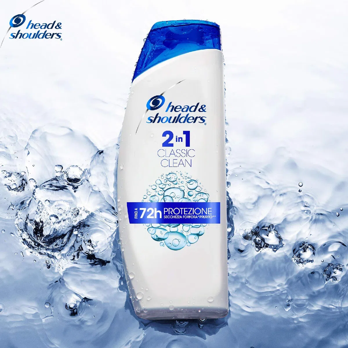 Head & Shoulders Classic Clean 2in1 Antiforfora Shampoo E Balsamo Per Capelli, 225ml, Confezione da 6