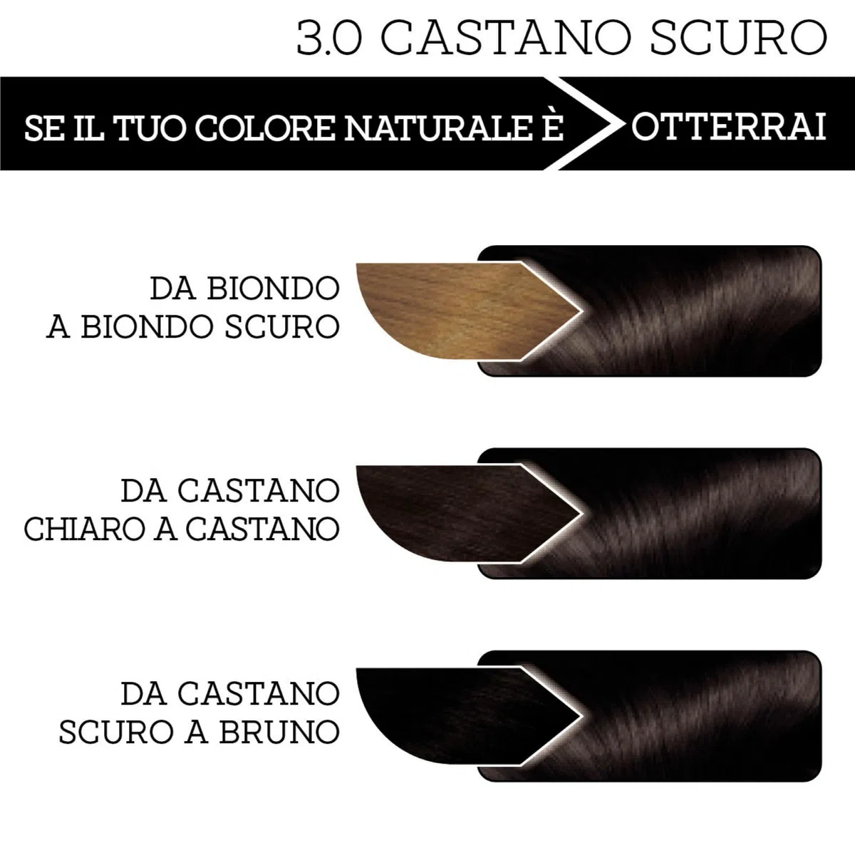 Franck Provost Tinta Permanente Riutilizzabile per Capelli con Trattamento di Bellezza Colorazione Professionale e Copertura Ottimale a Lunga Durata Colore 3.0 Castano scuro - 3 Tinte