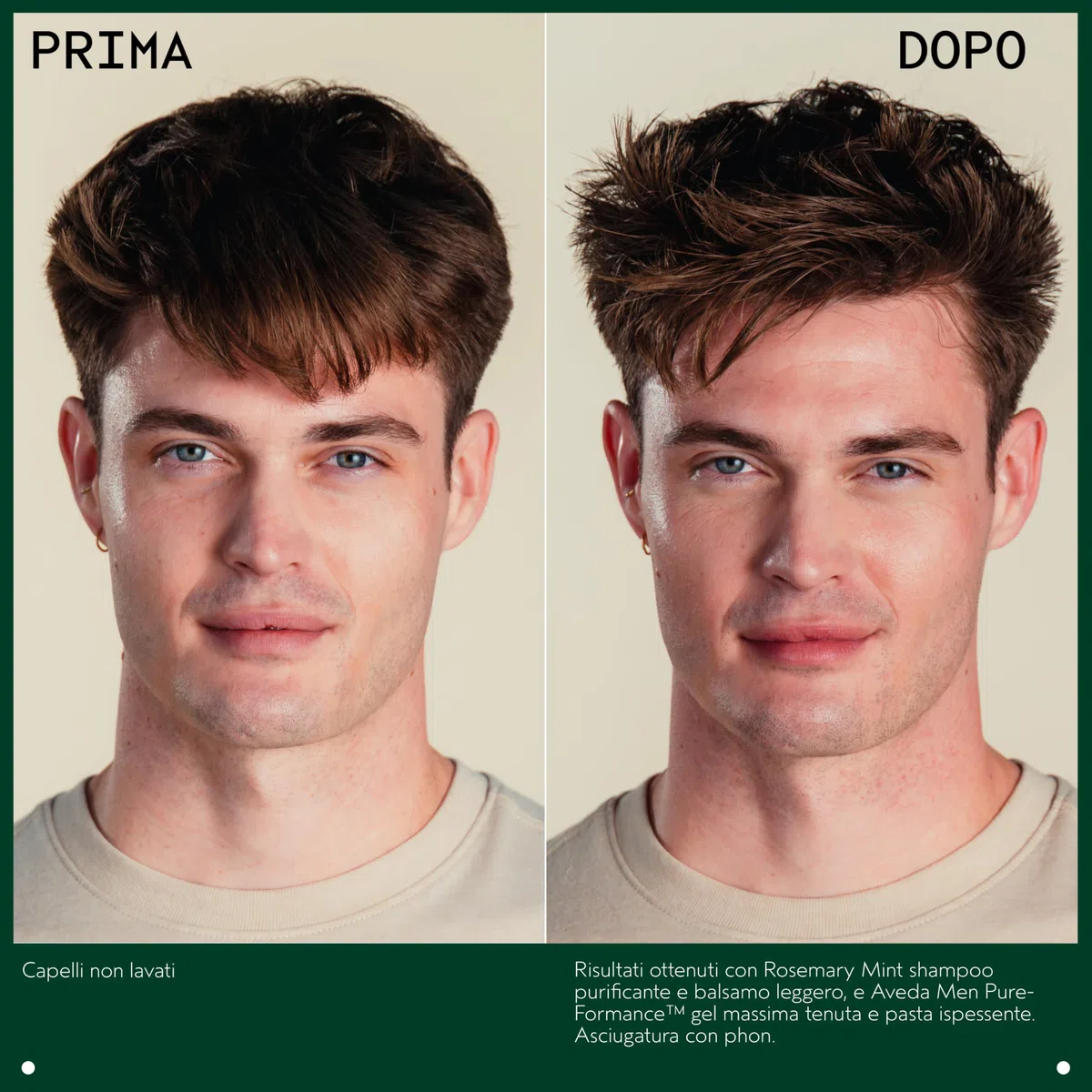 Aveda Men Pure-Formance Thickening Paste - Pasta Styling Ispessente - Tenuta Versatile - Finish Naturale (75 ml)