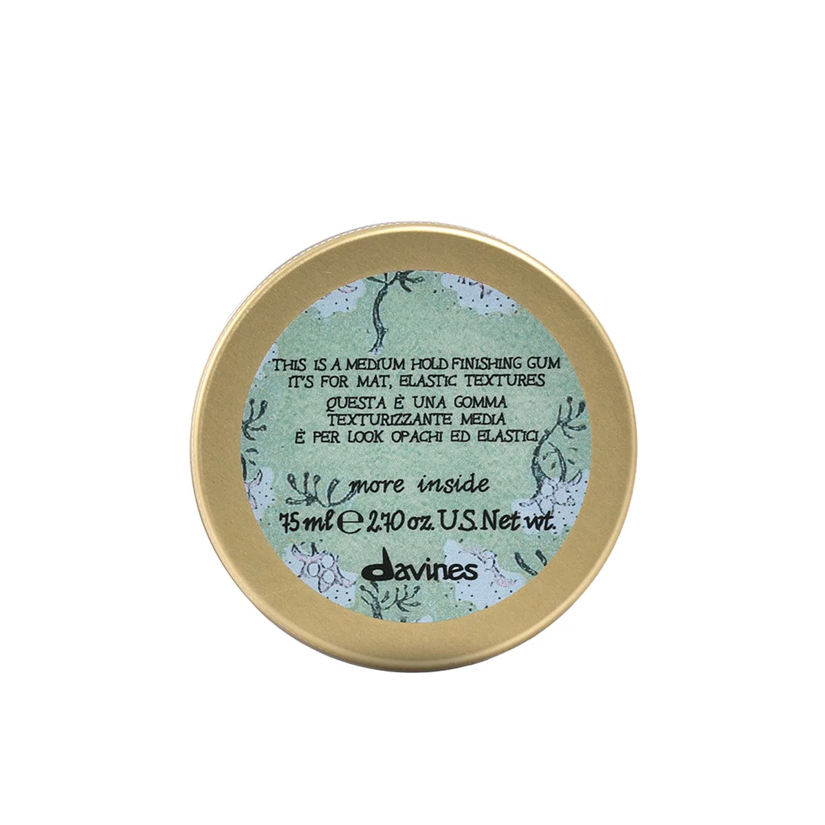 Davines MORE INSIDE Questa è una Gomma Texturizzante Media - Tenuta media - Finishing leggermente opaco - Effetto texturizzante - 75 ml