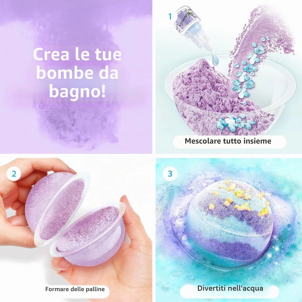 So Bomb DIY - Kit di bombe da bagno aromatiche, confezione da 6, multicolore