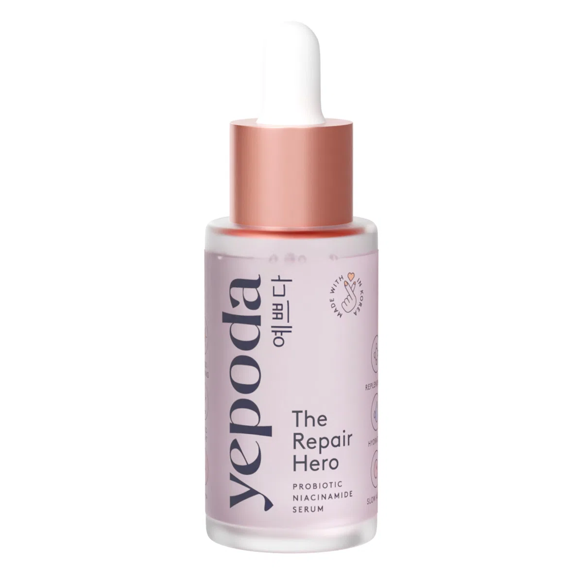 Yepoda The Repair Hero, Siero alla niacinamide e probiotici, idratante & riequilibrante, siero coreano, vegano e Slow Aging, testato e approvato per tutti i tipi di pelle, 30 ml