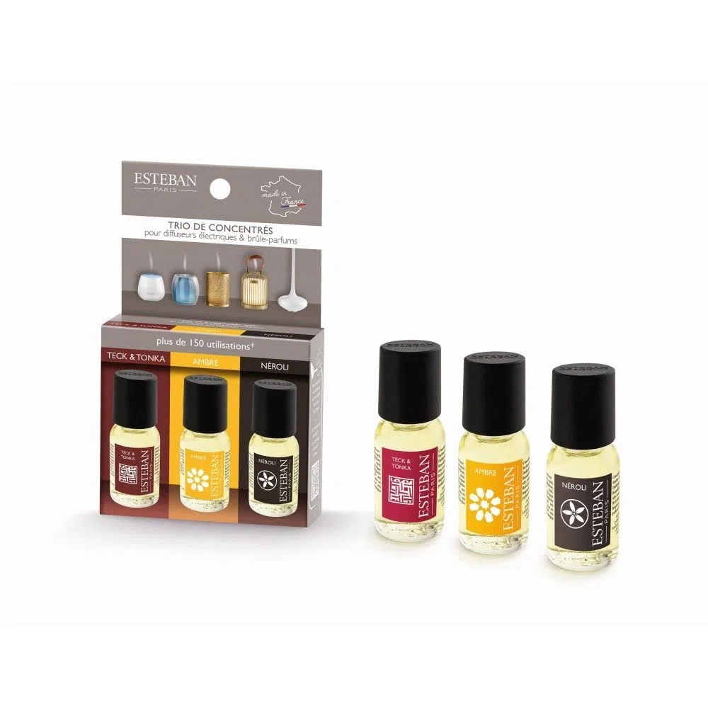Esteban Selezione Tris di concentrati di profumo Teck & Tonka - Ambre - Neroli 3 flaconi da 15 ml