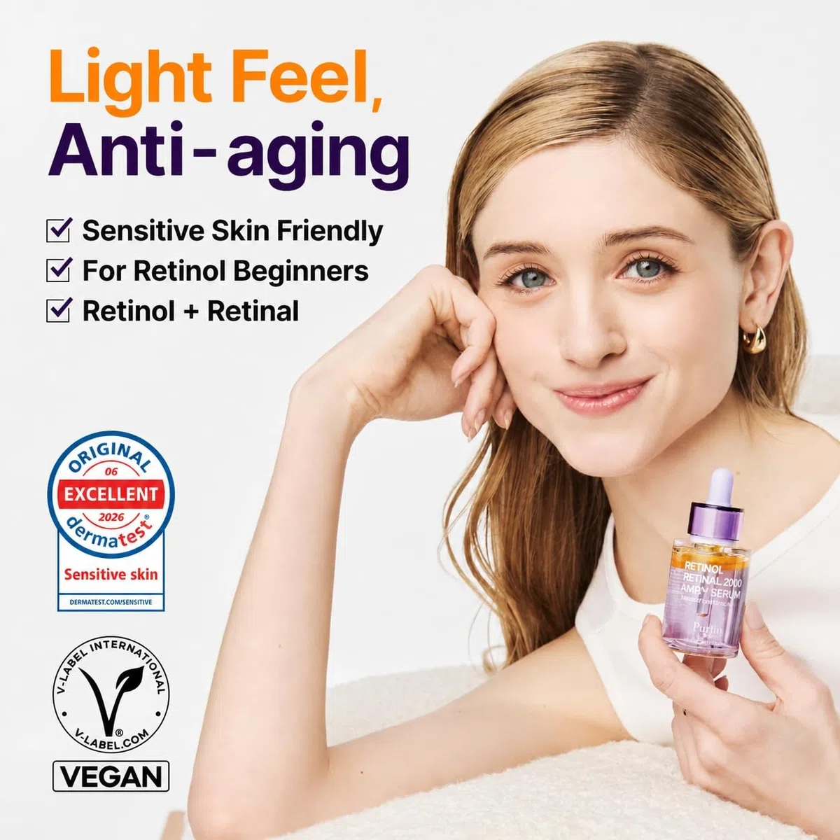 PURITO Retinol + Retinal Serum with NAD, Shake-Activated PM Firming Booster Night Serum, 2000ppm Dual Retinoids, Helps Improve Fine Lines, Wrinkles, Firmness & Uneven Skin, 30ml, 1.01 fl.oz