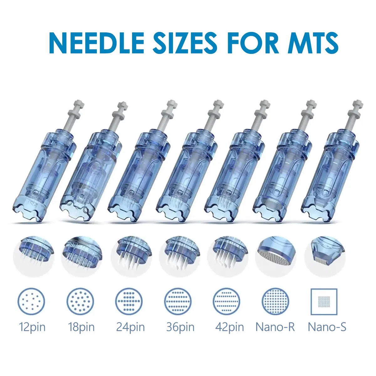 20 Pz Ago di Ricambio per Penna Microneedling 24 Aghi per Modelli Dr.pen A9 M8S A8S, Punte di Ricambio Monouso Autentiche per Cartucce di Aghi per Microneedling Accessori (24 Pin, 20 Pcs)