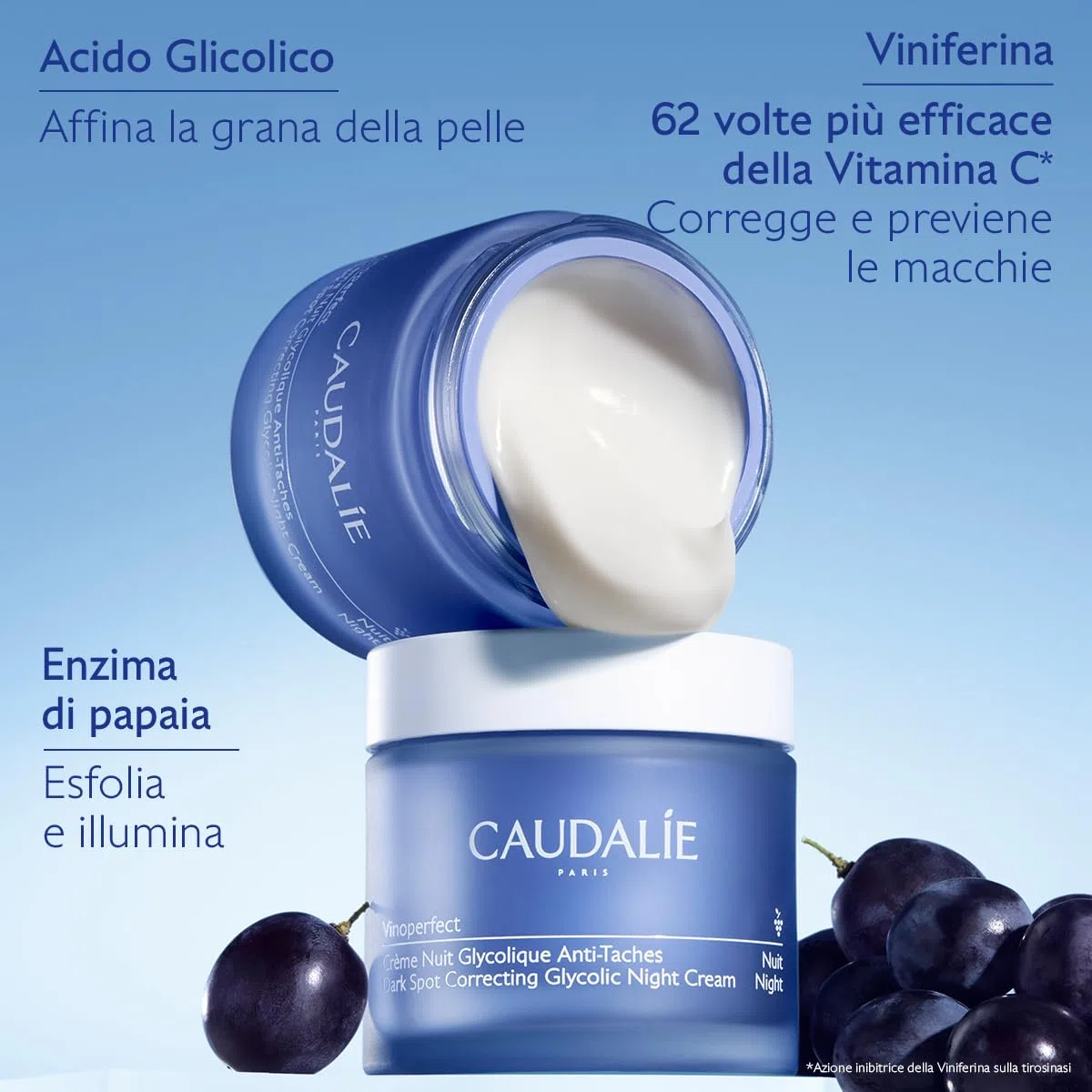 Caudalie Vinoperfect Crema Notte Anti-Macchie con Acido Glicolica + Viniferina - 50 mL
