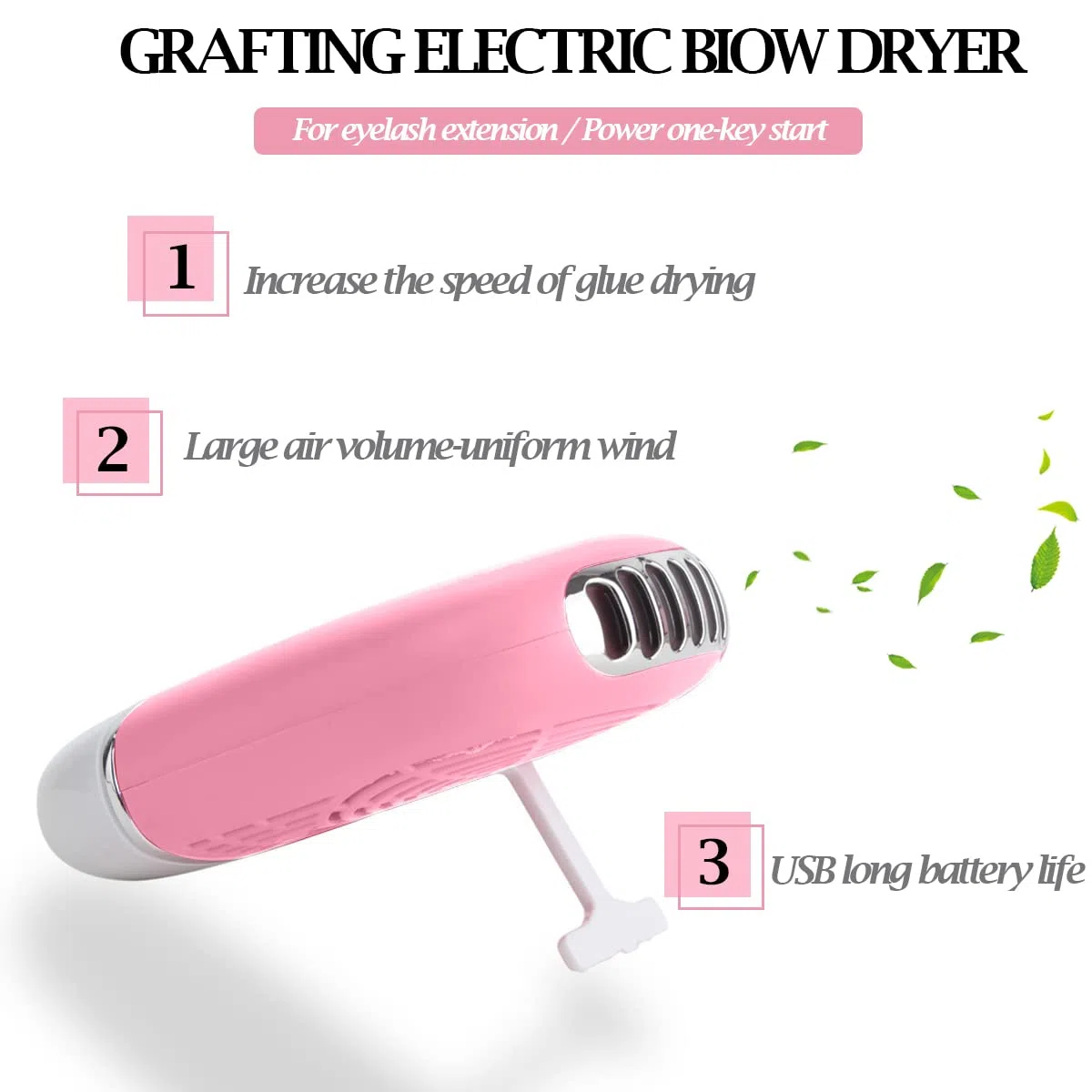 Lash Extension Kit Ciglia USB Aria Condizionata Ventilatore Pinzette Tampone in Silicone Cerotti per Ciglia Colla Anelli Micro Applicatori