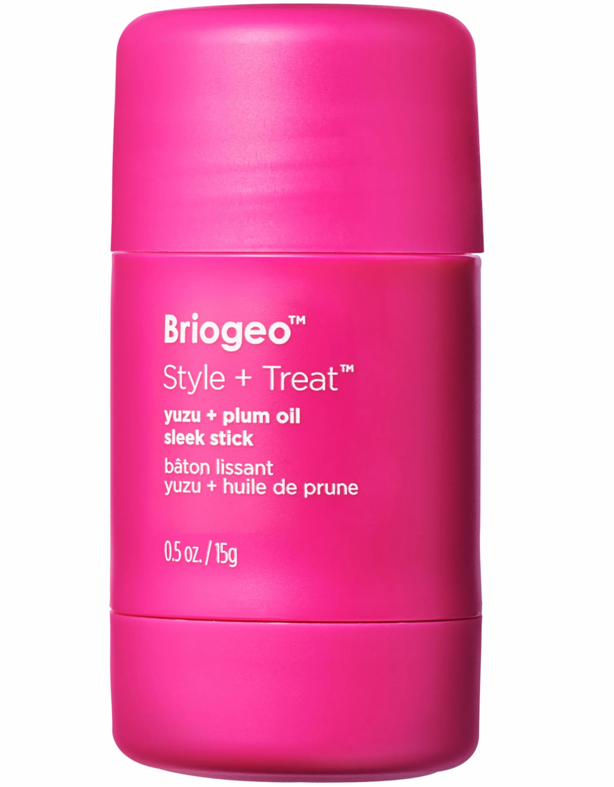 Briogeo Style + Treat Yuzu + Plum Oil Hair Styling Sleek Stick, cera vegana per capelli, non unge, 15 g