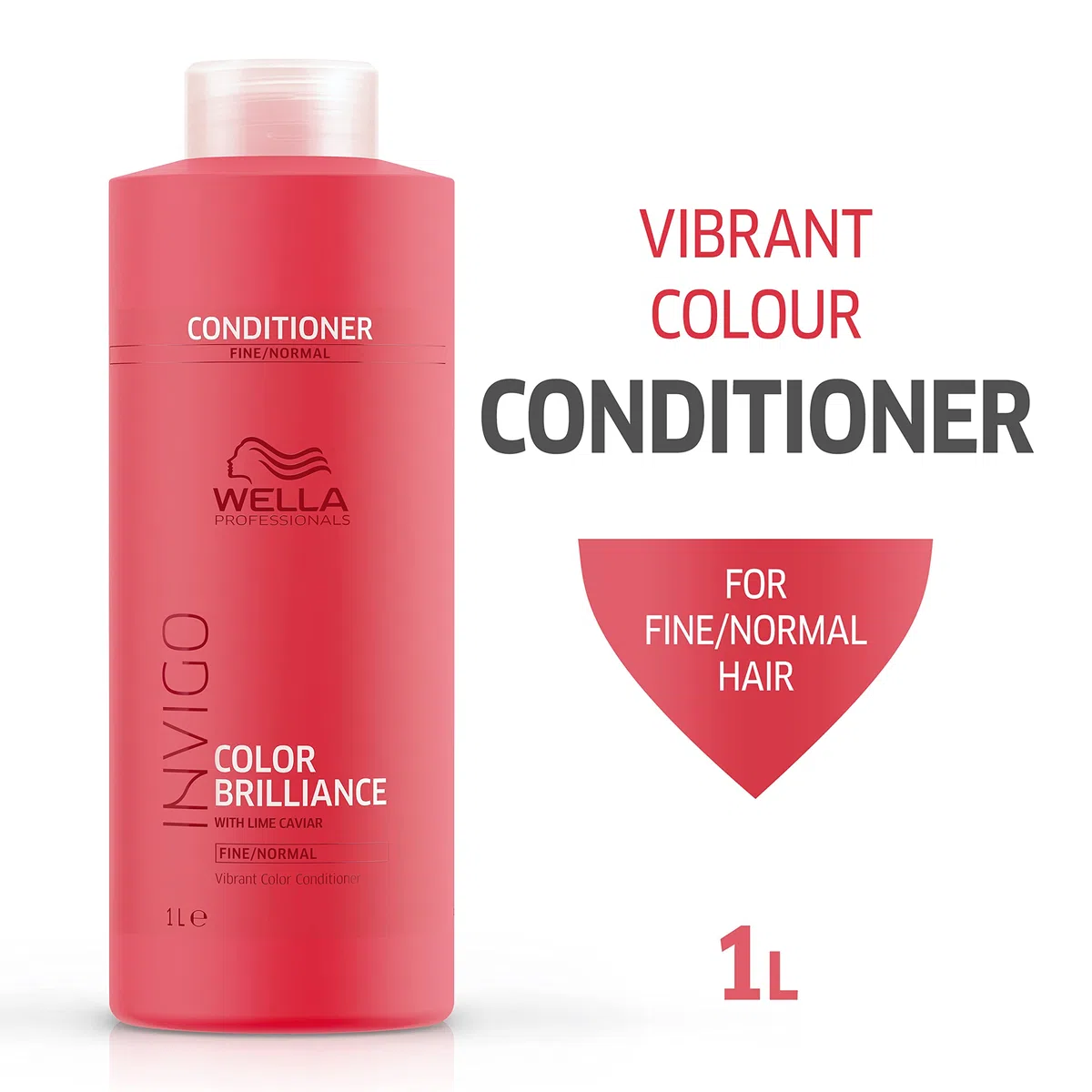 Wella, Invigo Brilliance Conditioner Capelli Fini E Normali Colore Vibrante 1000Ml