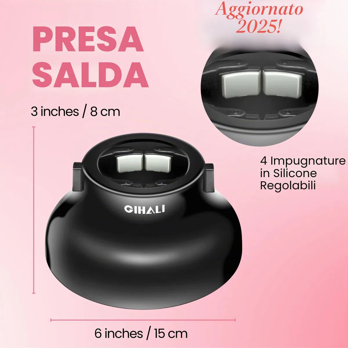universale dei capelli diffusore forte holding" adattabile per asciugacapelli con da 4,4 cm a 6,6 cm per ricci o capelli mossi, Diffusore per capelli ricci, phon, compatibile (Nero)