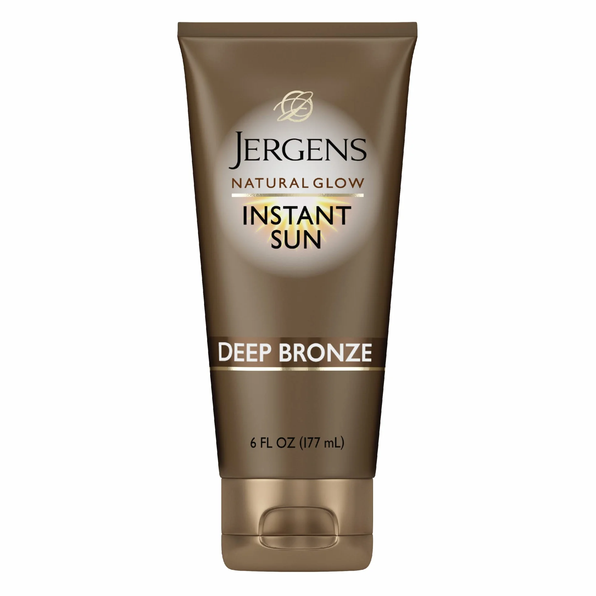 Jergens Natural Glow Instant Sun Idratante + Bronzer | Tono Scuro | 6 once