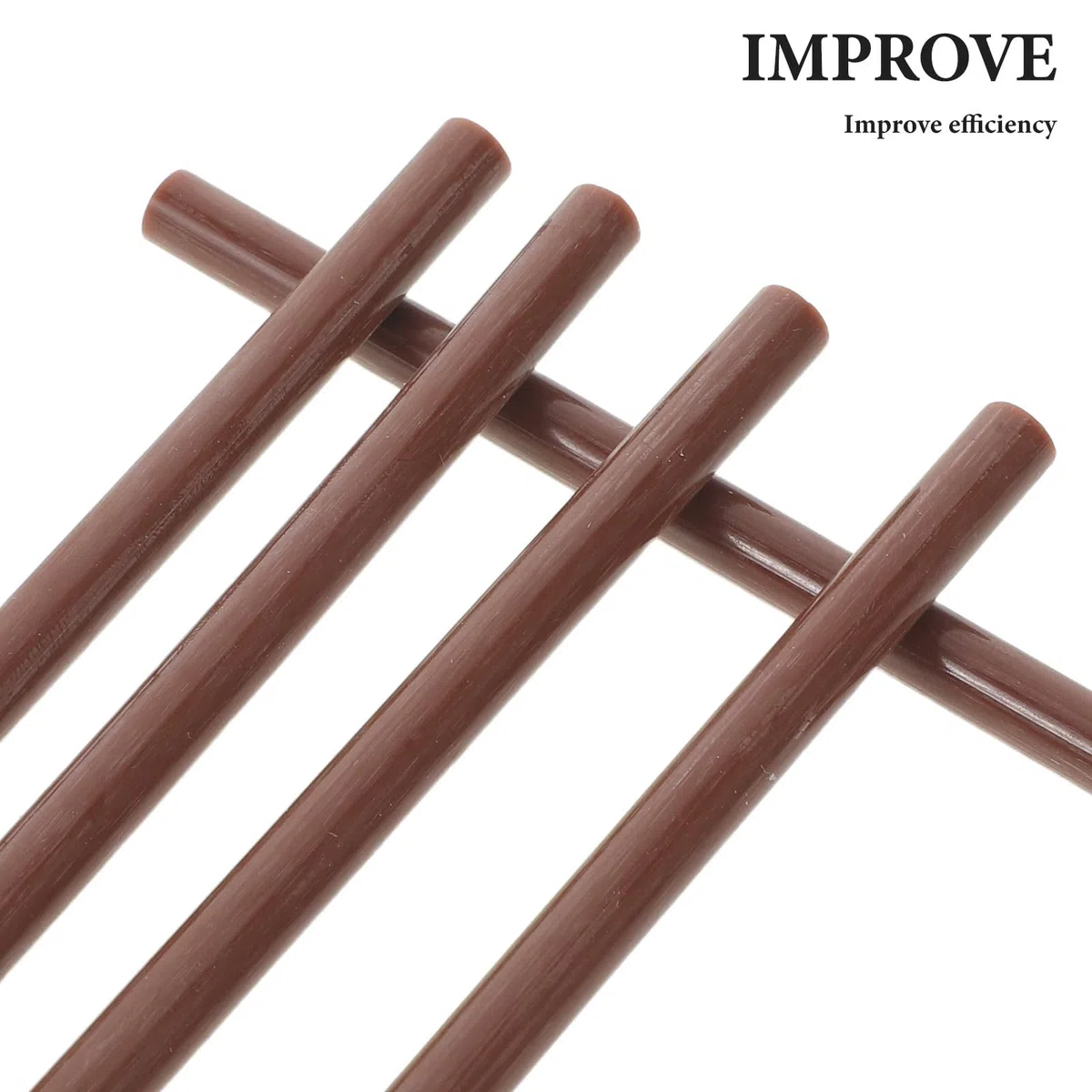 Gatuida Stick Colla per Extension Chioma Tecnologia Nano a Fusione Calda, 48 Pezzi Marrone, Applicazione Rapida per Uso Professionale e Fai-da-te
