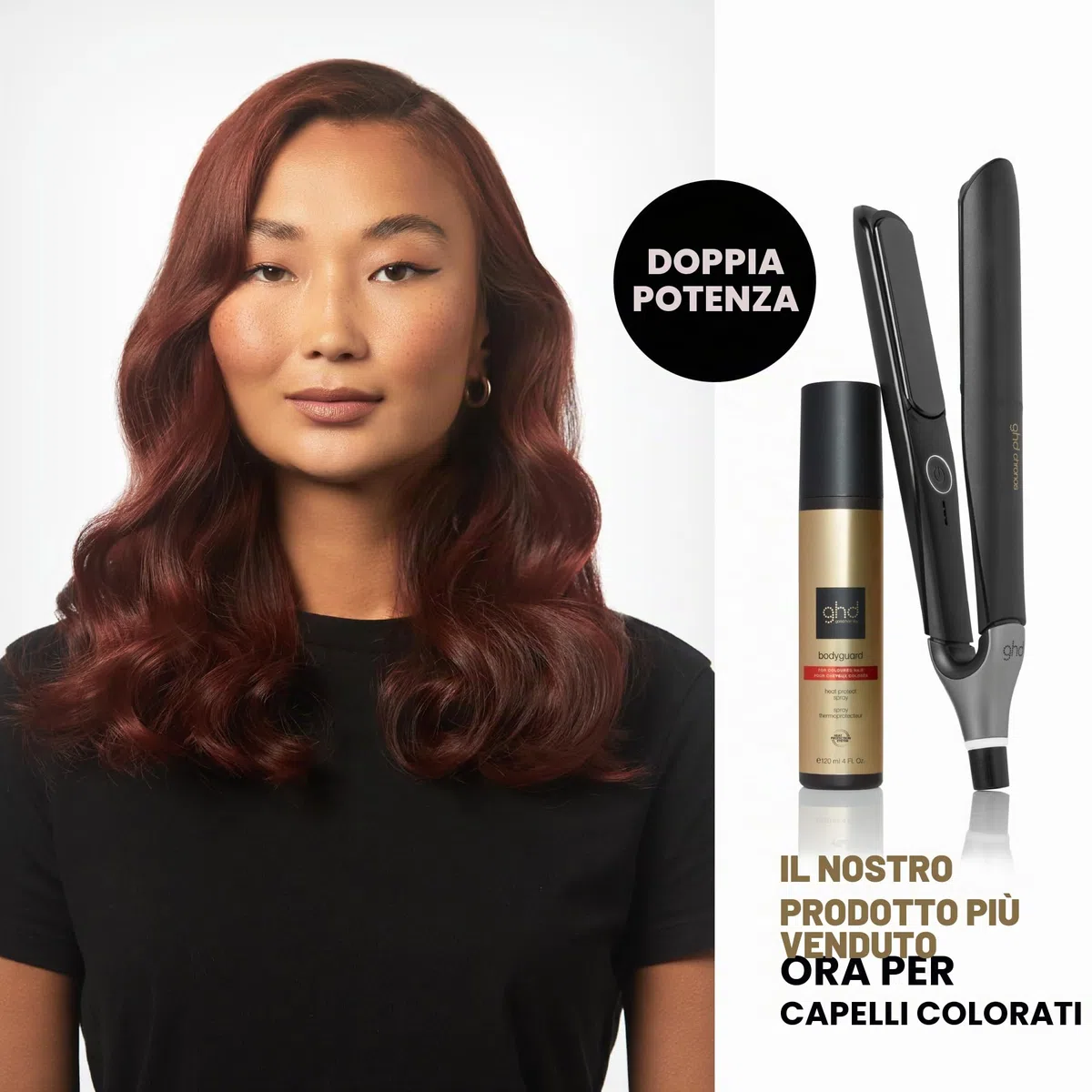 ghd Bodyguard Spray Protettivo per il Calore – Protezione Invisibile e Leggera, Protegge dai Danni da Calore, Protezione UV, Non Appiccicoso e Condizionante – Per Capelli Colorati – 120ml