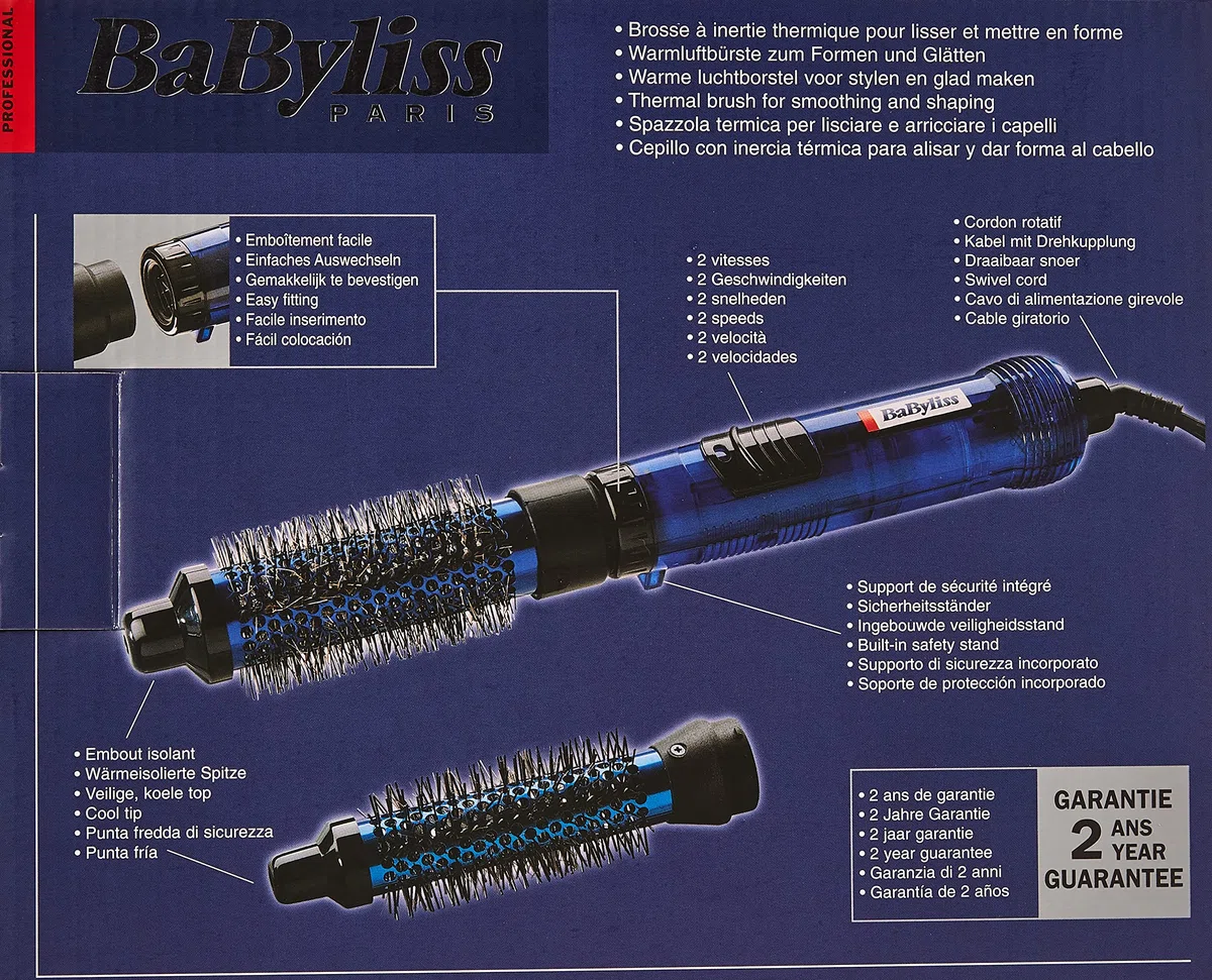BaByliss Hair Styler 2602 Spazzola ad aria calda 300 W