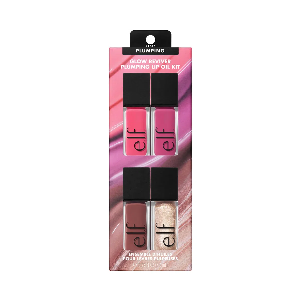 Glow Reviver Plumping Lip Oil, olio labbra nutriente colorato per un finish super lucido, infuso con olio di jojoba, prodotto vegano e non testato sugli animali, 4 tonalità