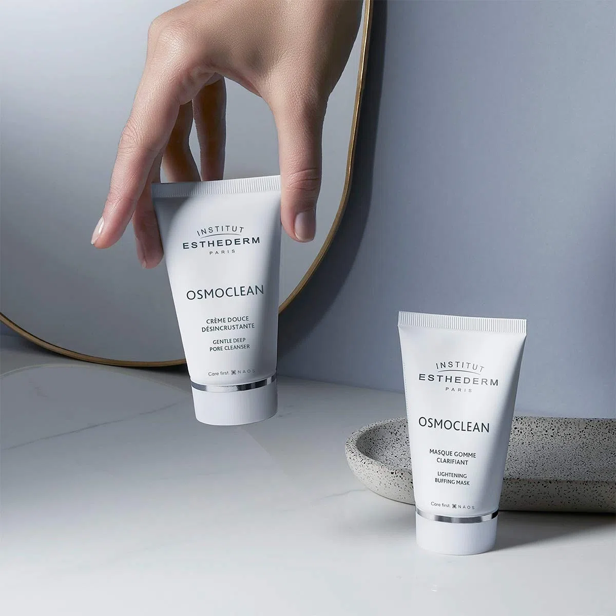Institut Esthederm – Osmoclean crema esfoliante delicata – Detergente esfoliante senza granuli – Rimuove istantaneamente impurità e residui di inquinamento – Tubo 75 ml