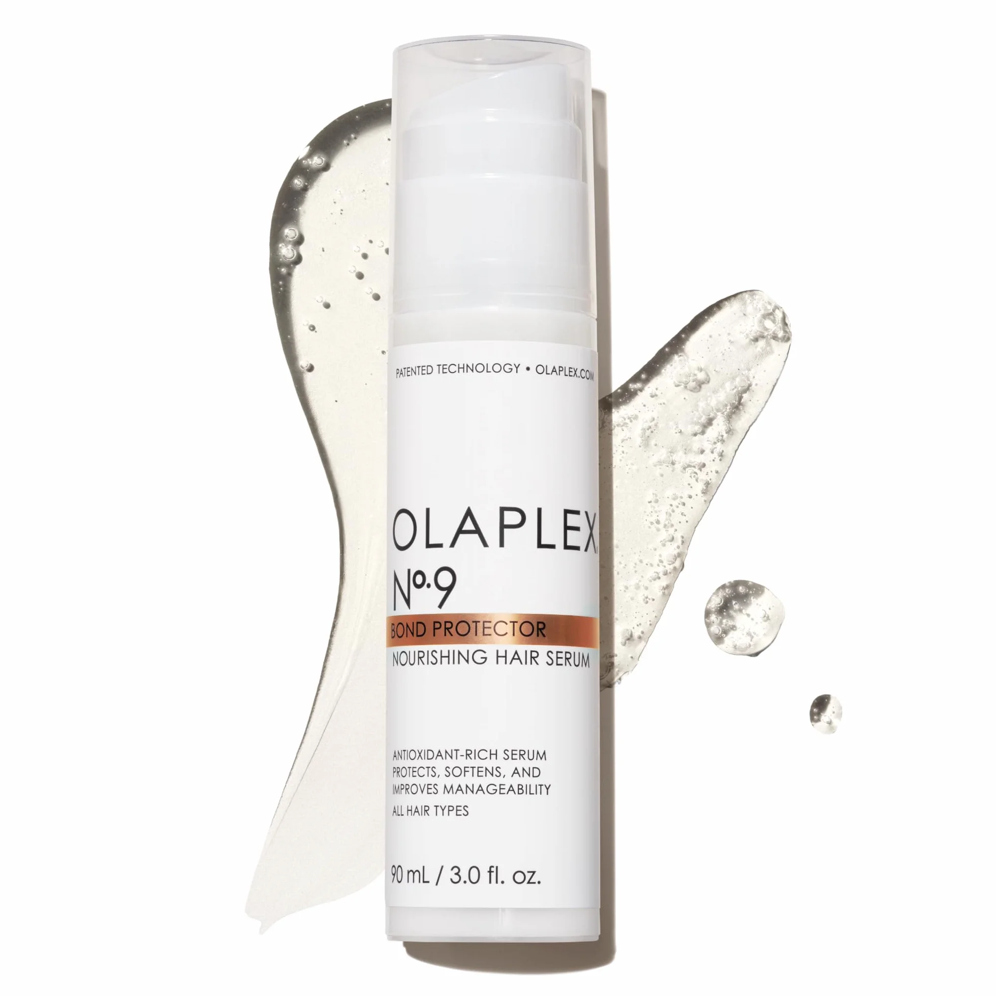 Olaplex No 9 Bond Protector Siero Nutriente Per Capelli, Protegge Dal Calore, Ammorbidisce E Nutre Senza Peso, Riduce I Grovigli E L'elettricità Statica, Per Tutti I Tipi Di Capelli, 90ml