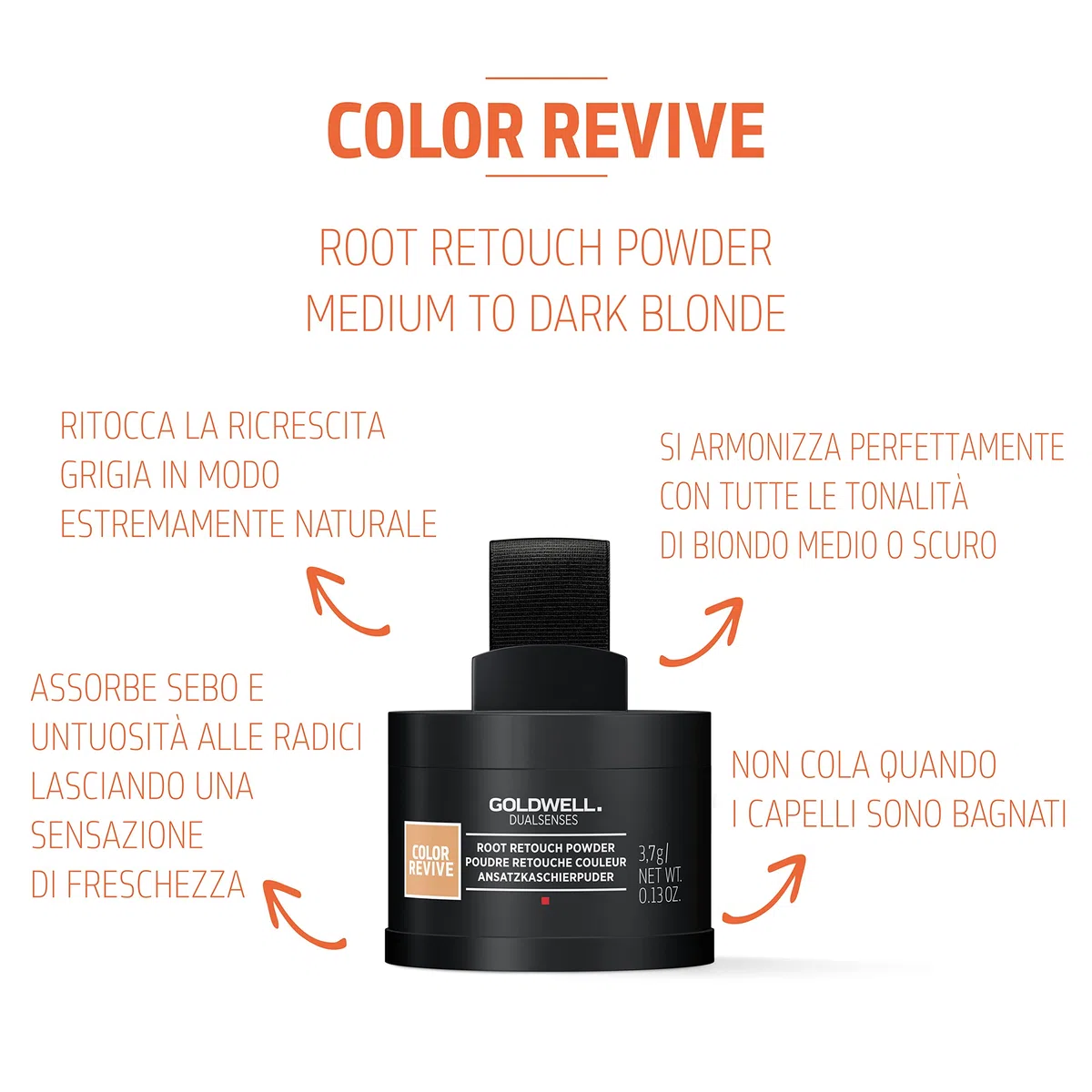 GOLDWELL Colore Revive Root Retouch Powder Medium To Dark Blonde 3,7 Gr per chi cerca qualità e praticità, per uso pratico e risultati affidabili, colore revive