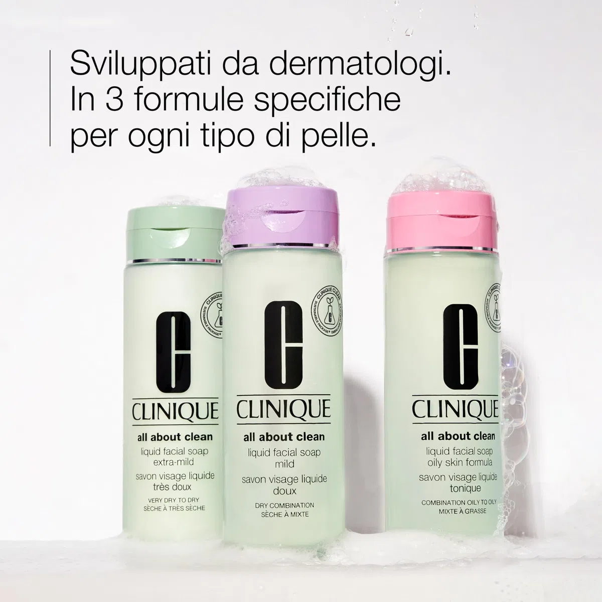 Clinique, sapone liquido per il viso, pelle grassa 200ml