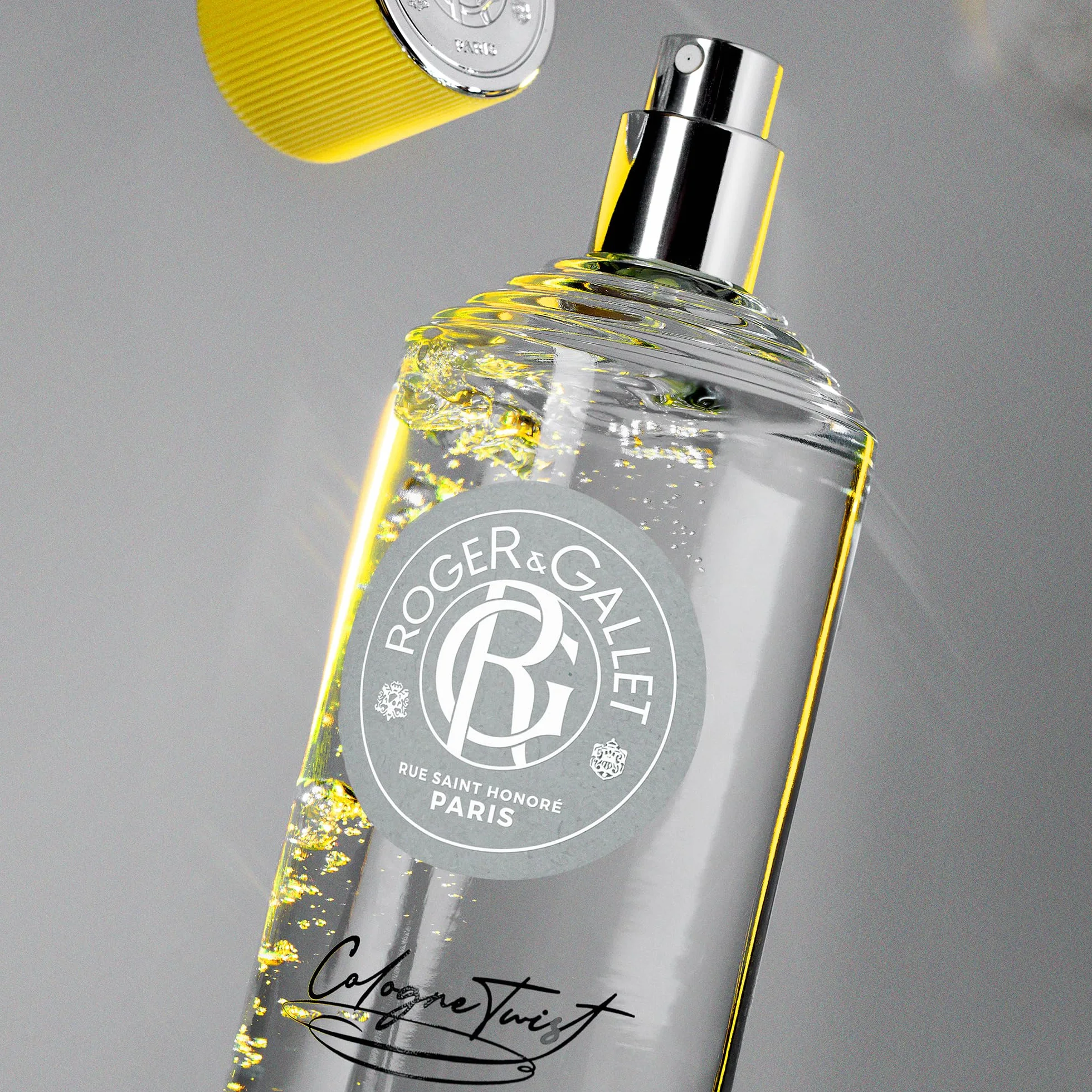 Roger&Gallet - Cologne Twist - Acqua Profumata di Benessere Uomo - Limone, Bergamotto, Salvia, Elemi, Basilico, Legno di Cashmere - 100 ml