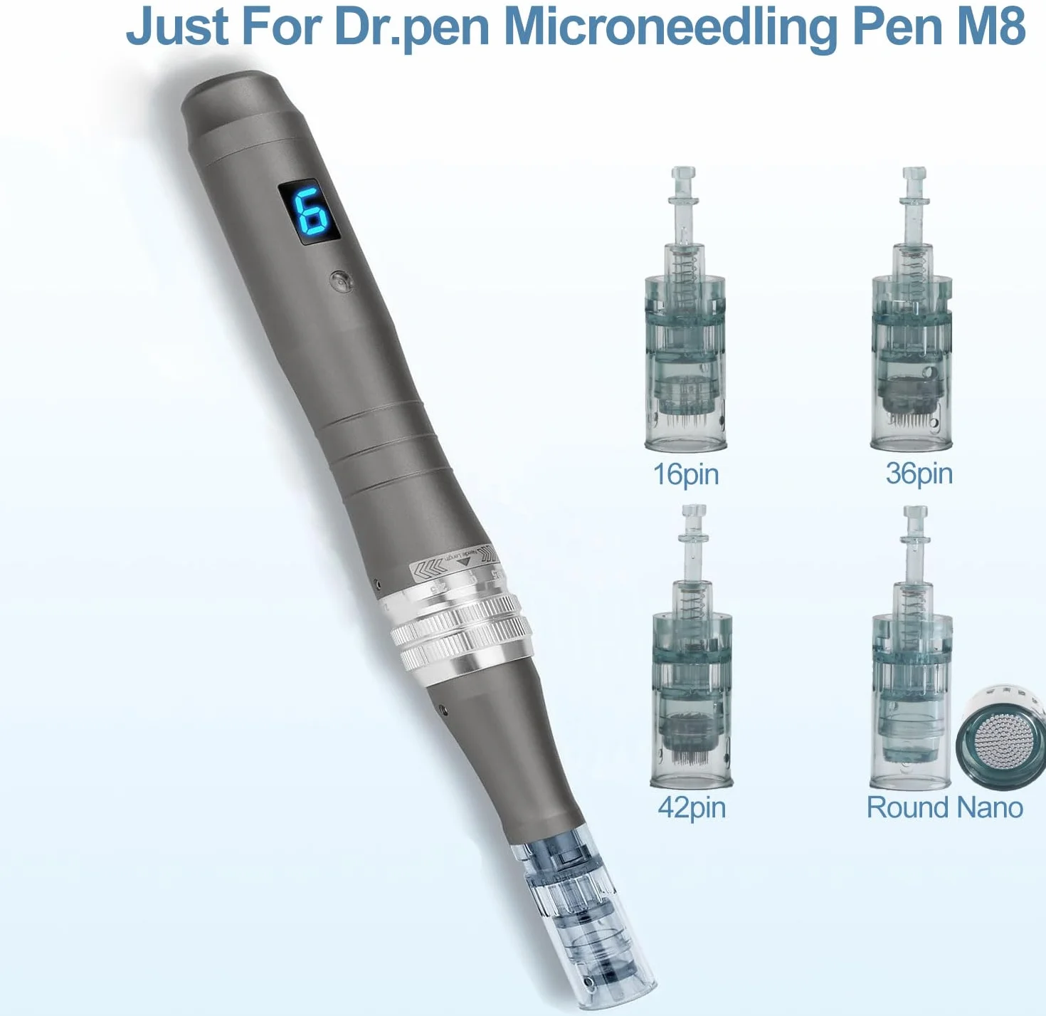 20PCS Dermapen Ultima M8 Microneedling Pen 16 Pins Cartucce di Ricambio Smaltimento Microneedling Viso Cartucce per Penna Microneedling