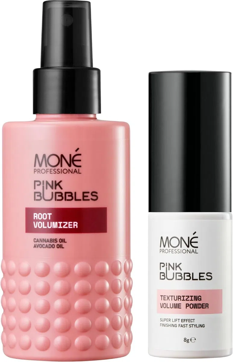 MONÉ PROFESSIONAL SET VOLUME E TEXTURE - Soluzione Completa per Capelli Fini e Piatto - Spray Volumizzante + Polvere Texturizzante