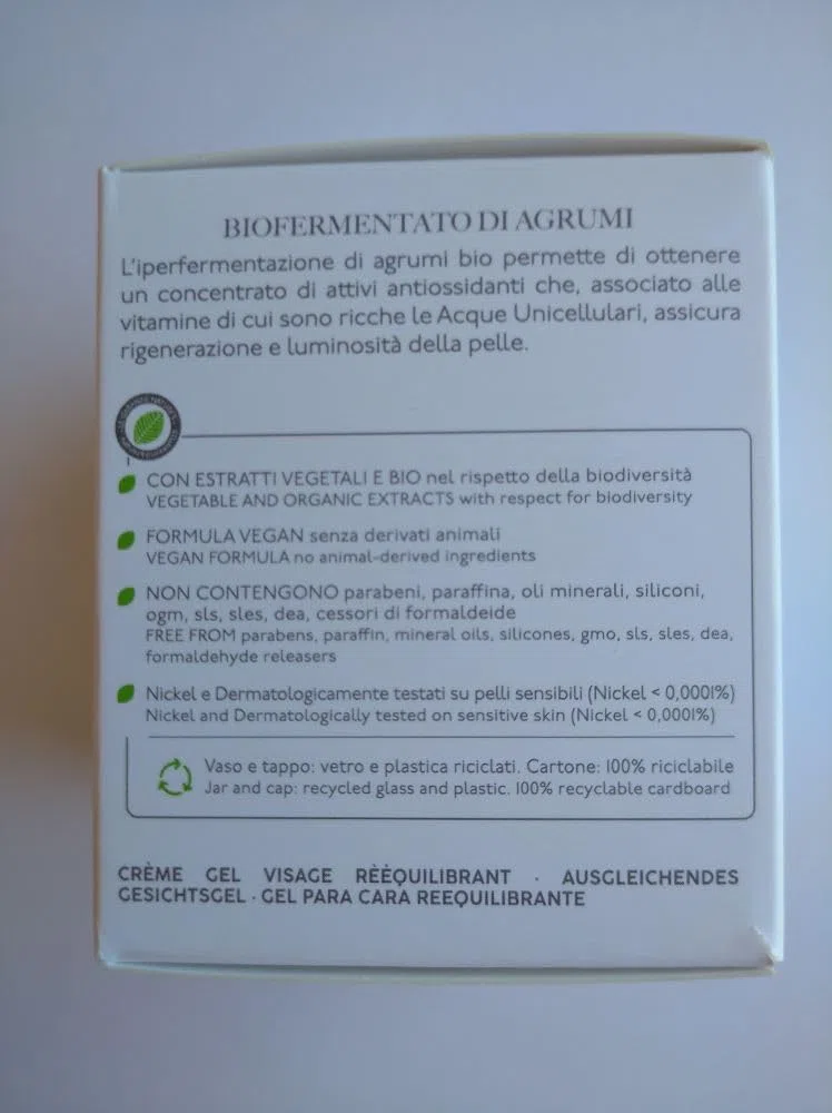 Crema Gel Viso Riequilibrante - Acque Unicellulari