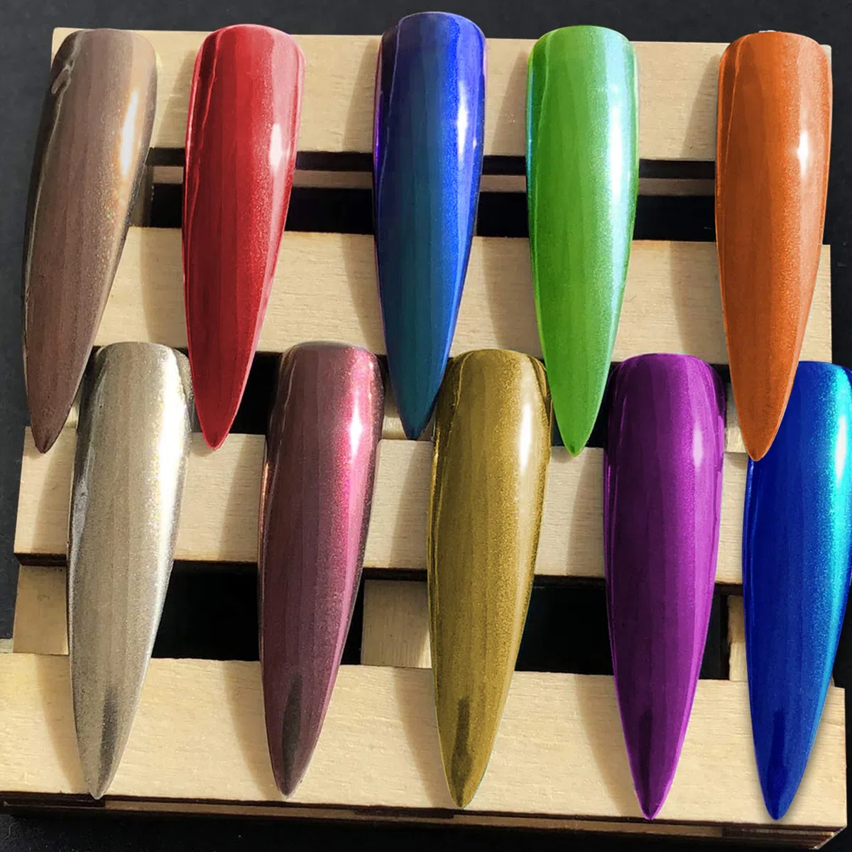 Duufin 22 Scatole Polvere Effetto Specchio Cromata per Unghie - Effetto Chrome Aurora Chameleon Holografica Caramelle Lucida - Decorazione Nail