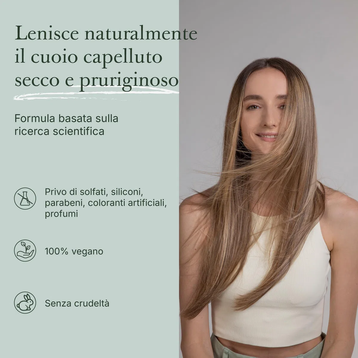 Good&All Trattamento Anti Prurito per il Cuoio Capelluto Secco e Sensible - Senza Risciacquo, senza Profumo, Vegano - 165ml