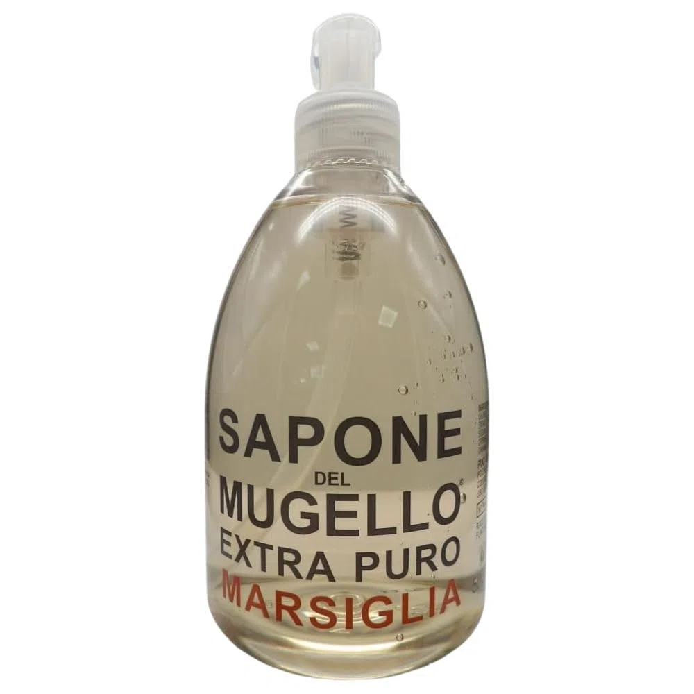 Sapone Extra Puro,MARSIGLIA, Per Mani, Viso e Corpo, Con Estratto Biologico Di Foglia Di Olivo 500ml + Panno SOFT In Lattice, Formato 30x30cm (6 Unità + Panno)