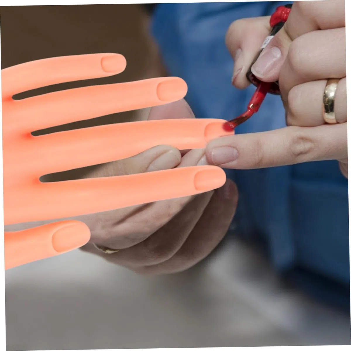 Hohopeti Mano per Pratica Unghie Riutilizzabile in Plastica Leggera Articolazioni Mobili per Formazione Manicure e Design Nail Art