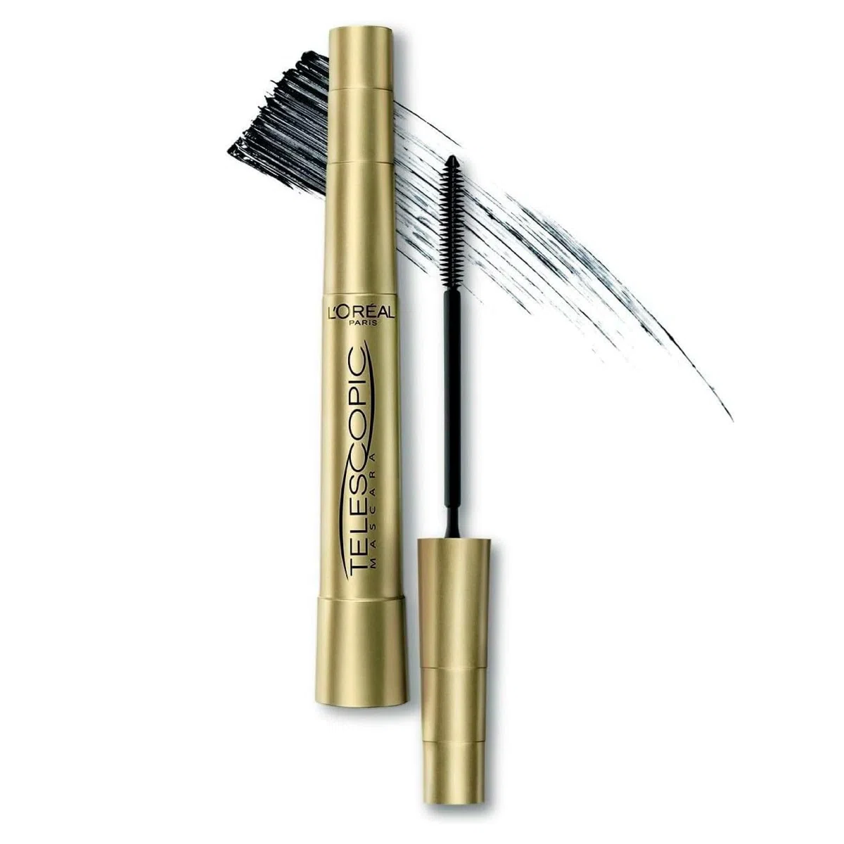 L’Oréal Paris Make-Up Designer Telescopic Black Mascara Allungante con Scovolino Flessibile per Definire Separare Ciglia Senza Grumi Colore Nero - 2 Cosmetici
