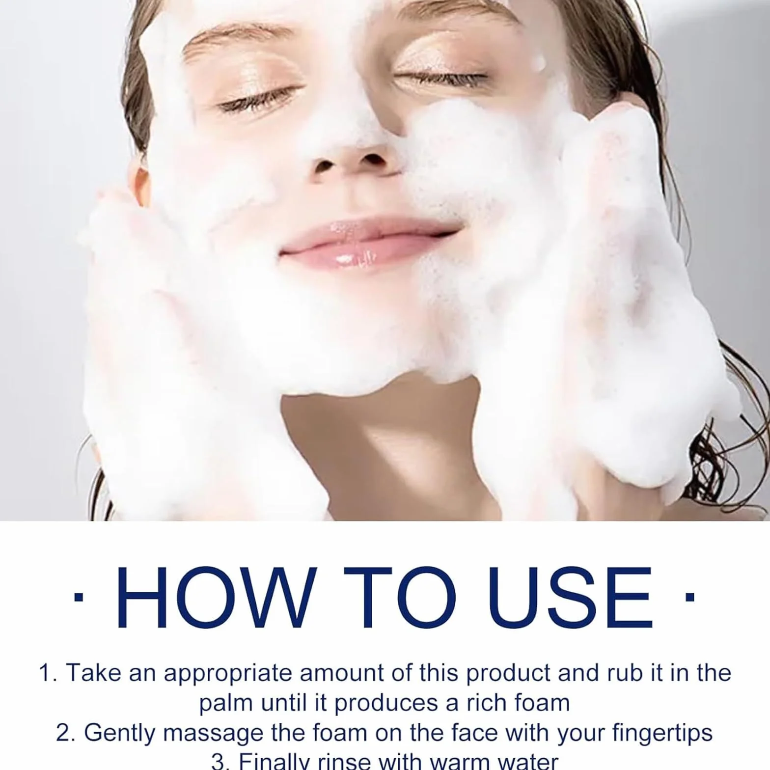 Acne Foaming Wash, Lozione detergente viso e corpo,Schiuma detergente per acne,Detergente viso morbido per la pulizia dei pori profondi