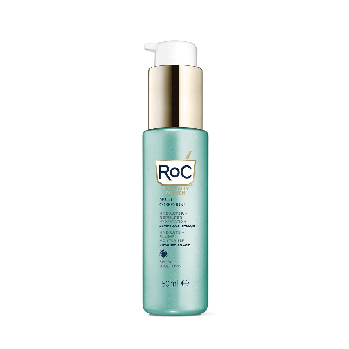 RoC - Multi Correxion Hydrate + Plump Moisturizer SPF30 - Trattamento Antirughe - Protezione Dai Raggi UVA/UVB B - 50ML
