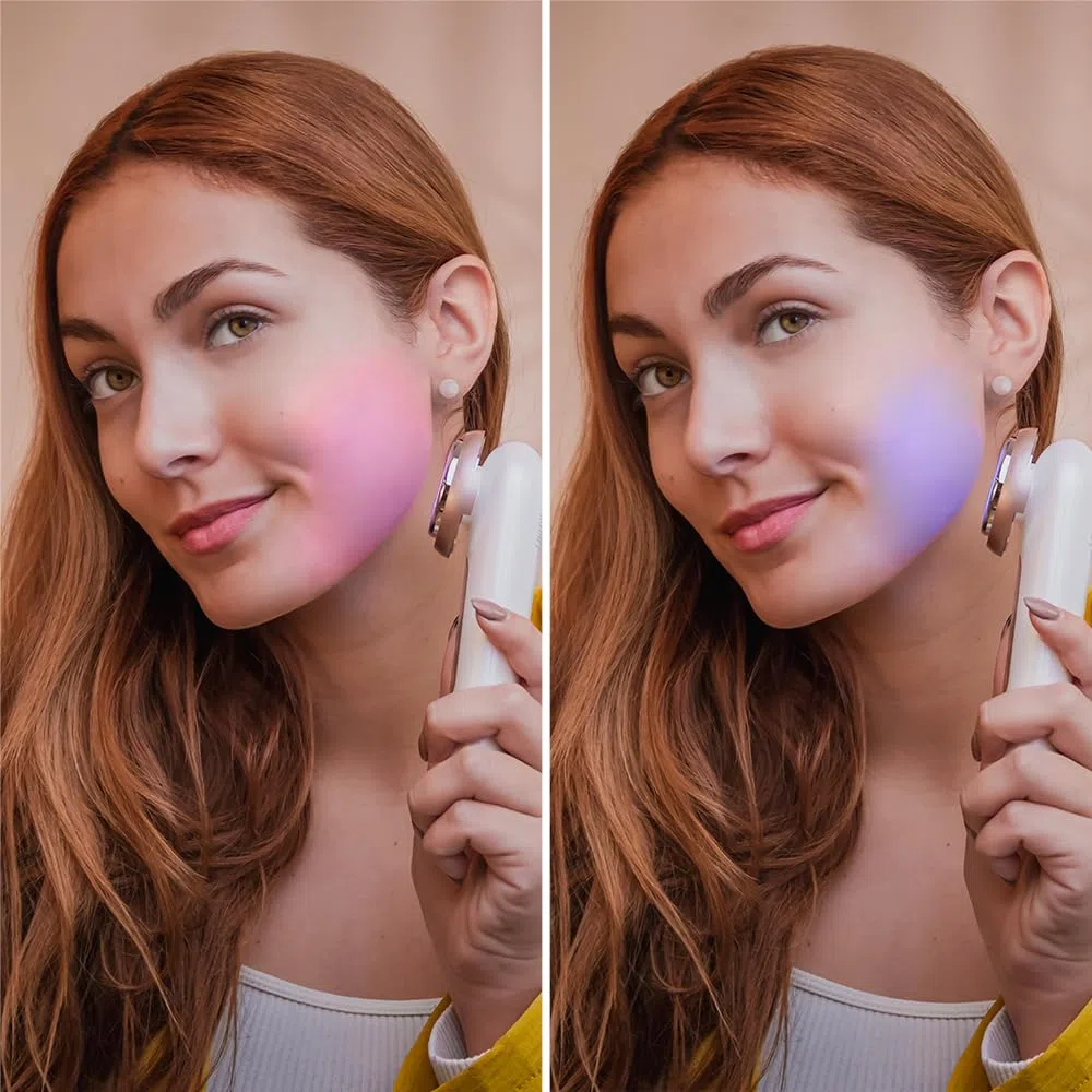 Cecotec Massaggiatore viso FaceCare LightSonic, 3 Modalità, Tecnologia Ionica, Tecnologia di Elettrostimolazione EMS, 5 Livelli di Intensità, Schermo LCD, Autonomia di 60 minuti