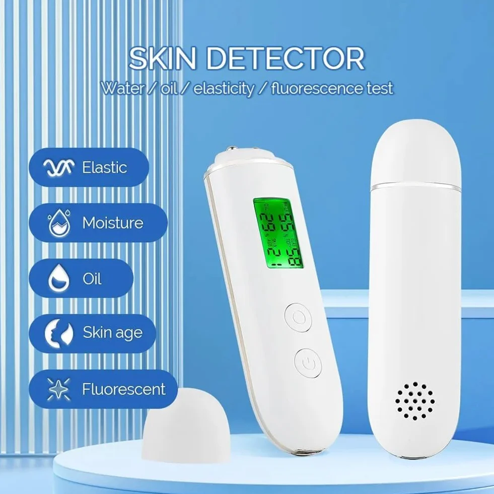 Fivetwofive Tester Della Pelle Viso, Umidità Della Pelle e Contenuto di Olio Analizzatore Della Pelle Acqua Della Pelle, Guancia, Misuratore di Età Della Pelle, Rilevatore di Agenti