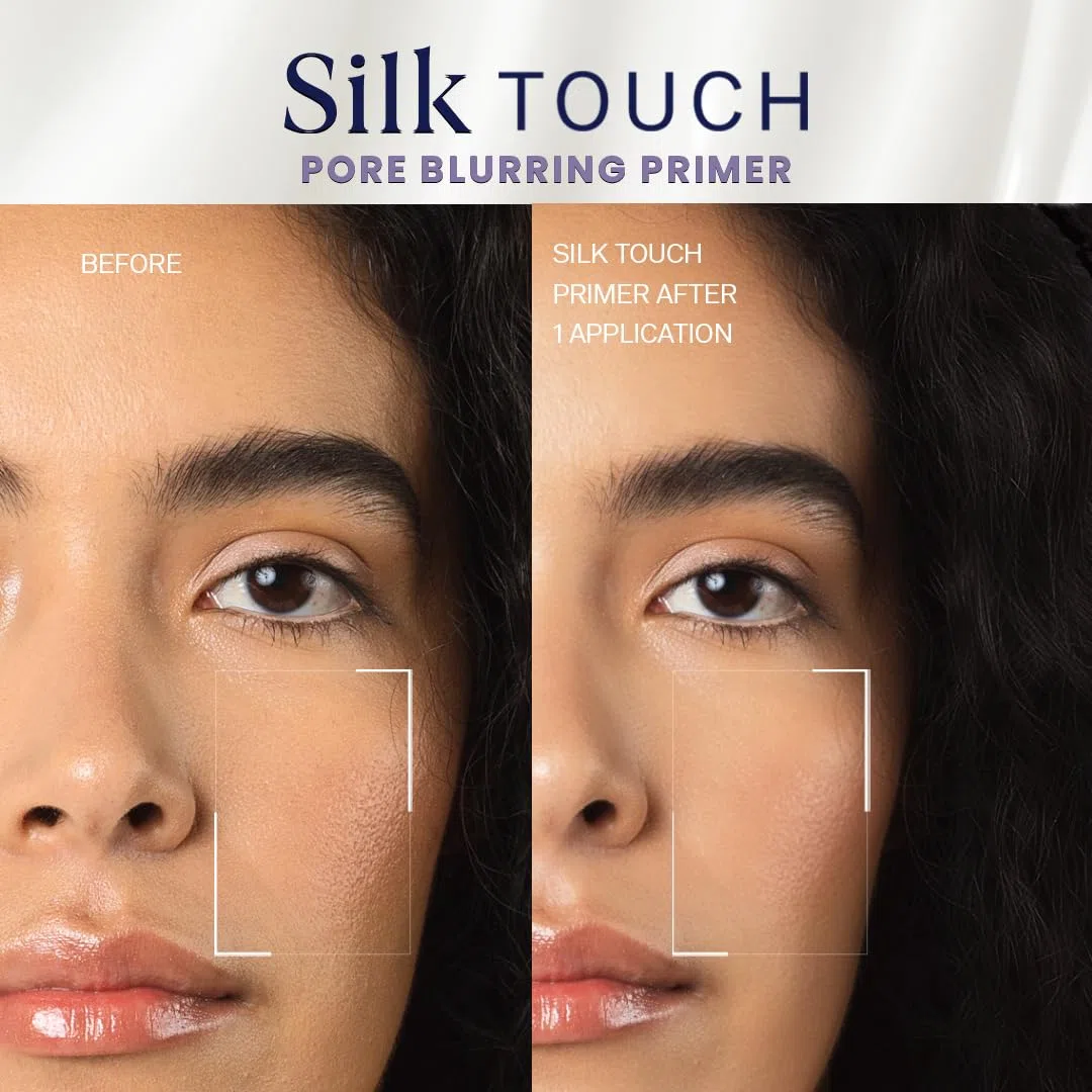 FLiCKA Silk Touch - Idratante e primer 3 in 1 per viso, idratante, leggero, a lunga durata, minimizzatore dei pori, dermatologicamente testato, per tutti i tipi di pelle, base trucco, 60 g, cruelty