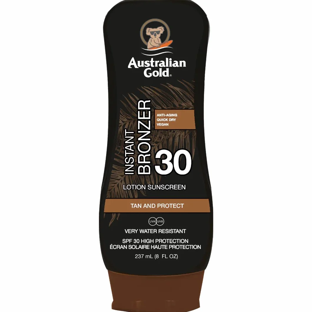 australian gold spf 30 crema upside-down + bronzer 237 ml