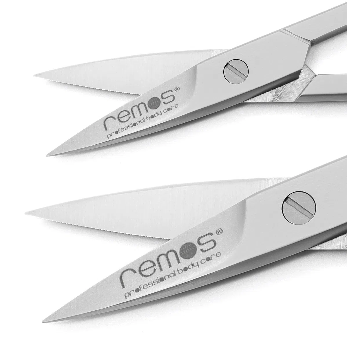 REMOS - Forbici per unghie con lama dritta dentata in acciaio inox, 9,5 cm